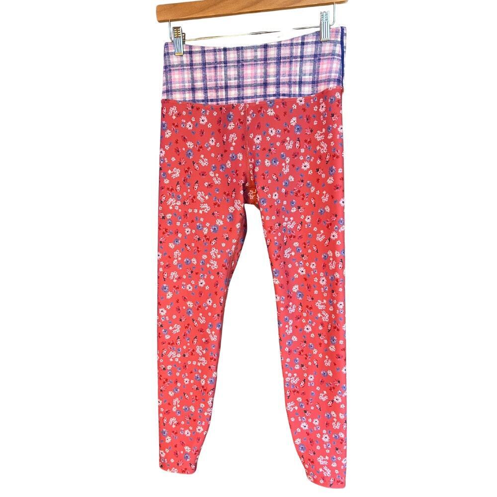 Anthropologie Active‎ wear Kachel Floral Contrast Leggings